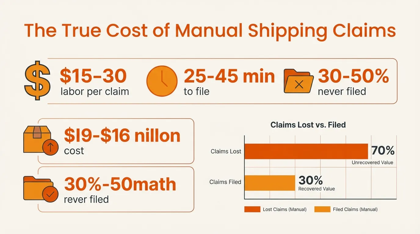 The True Cost of Manual Shipping Claims: Why E-Commerce Brands Lose Thousands Per Month