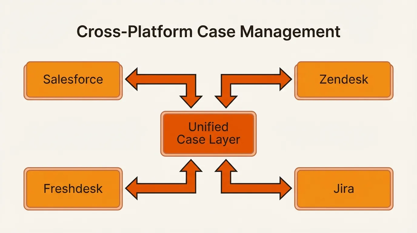 Cross-Platform Case Management: Unifying Salesforce, Zendesk, Freshdesk, and Jira